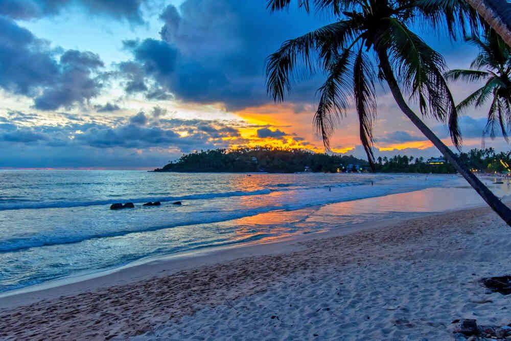 A quiet beach on the Sri Lankan coast