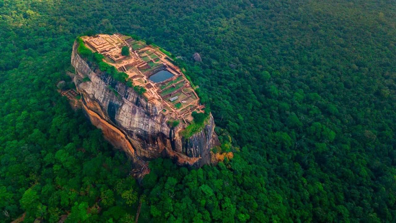 Sigiriya Rock from the air