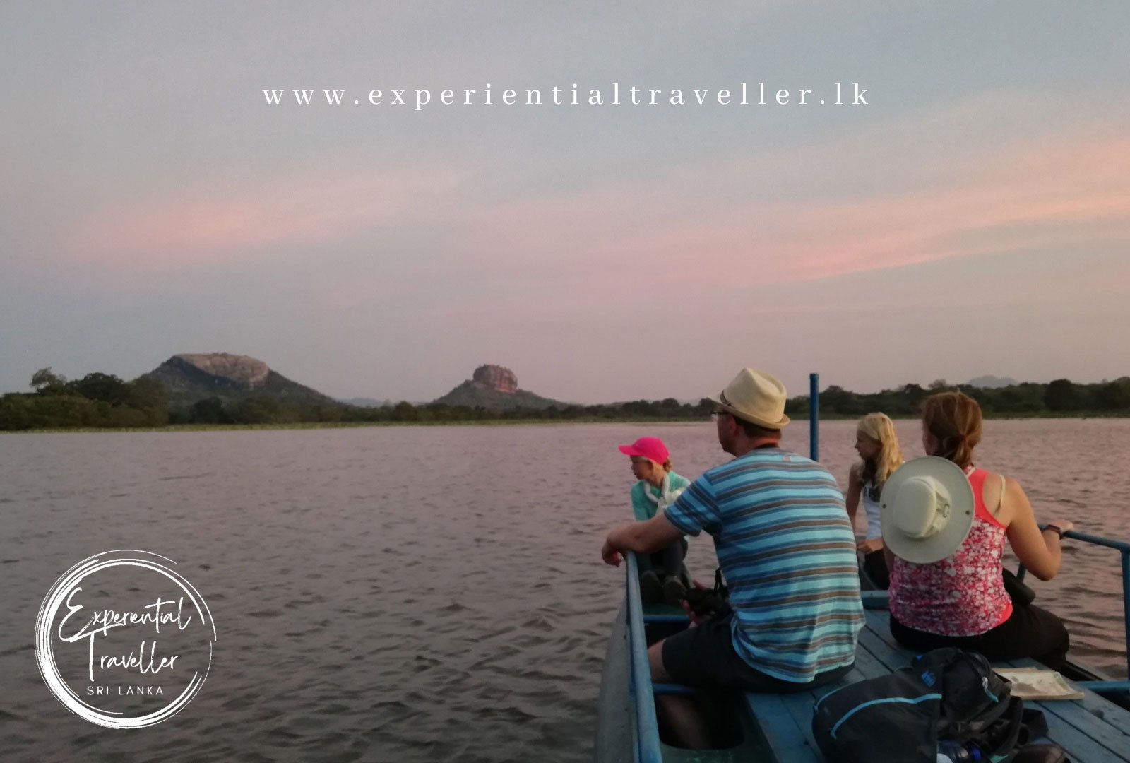 Sunset over the water at Sigiriya