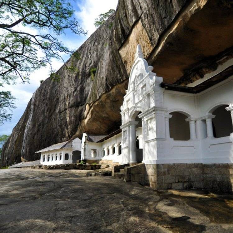 Inside the Dambulla cave temple — photograph